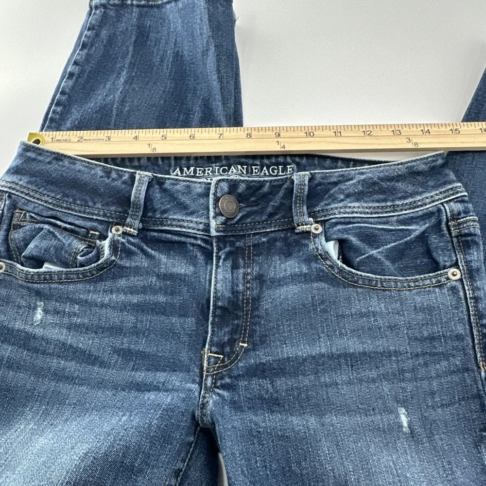 American Eagle Outfitters Womens Jeans Kick Boot Cut Size 6 Dark Wash 29x30.5 LR